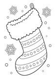 Set of 5 Christmas Card Pack - Colour your Own