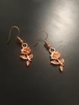 Flower and Stem Hook Earrings
