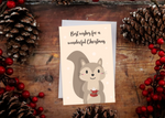 Cute Squirrel Christmas Card