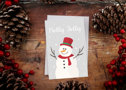 Cute Holly Jolly Christmas Card