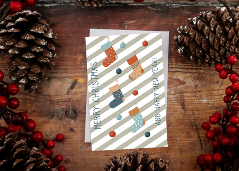 Cute Stockings Christmas Card