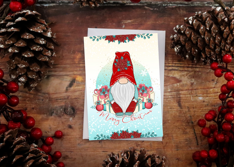 Christmas Gnome Christmas Card