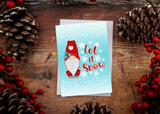 Set of 5 Christmas Card Pack - Gnome