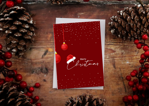 Bauble Christmas Card