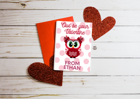 Owl Valentine Card
