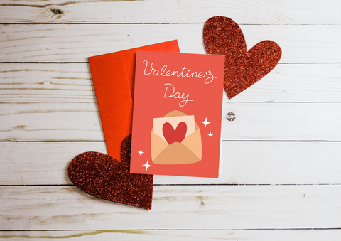 Heart Envelope Valentine Card