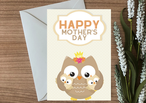Owl Mother's Day card