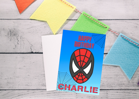 Spiderman Birthday Card
