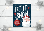 Hand Drawn Let it Snow Christmas Card
