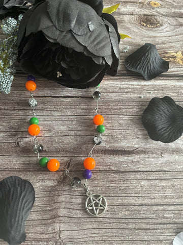 Link Necklace with Pentagram Charm