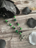 Green Skull Link Necklace